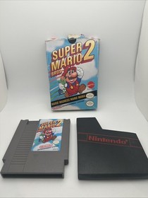 Super Mario Bros. 2 (NES, 1988) in Box - Tested and Works Well!