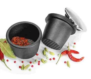 Gewürzreibe Mörser Kräuter Reibe Gewürzmahlset Gusseisen Edelst. Zassenhaus 3tlg - Bild 1 von 3