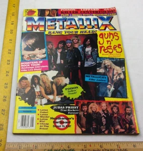 Guns N' Roses Judas Priest Metallica Poison MetalliX magazine 1988 - Picture 1 of 8