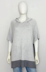 Lululemon Opened Up Womens Poncho XS/S Cashmere Blend Gray Hooded Logo - Picture 1 of 13