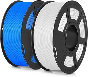 PLA Filament 1.75mm 1KG - Blue and White, 3D Printer Filament, 2 Pack - Picture 1 of 1