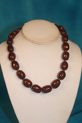 NOVO - KAZURI 18" Mini Colar de Contas Charleston Marrom sku #1893 - Imagem 1 de 4