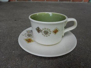 TAZA Y PLATILLO de café Taylor Smith Taylor Brocatelle Ever Yours Green Centers - Imagen 1 de 10
