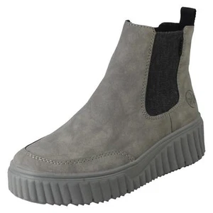 Mujer Rieker 'N2553' Forro Cálido Sintético Cremallera Botines Plataforma - Imagen 1 de 18