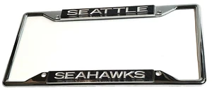 Marco de placa de carbono cromo de los Seattle Seahawks gran aspecto audaz 12 hombres - Imagen 1 de 5