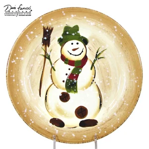Tabletops WINTER WONDERLAND - SNOWMAN 8.75" Salad Plate Christmas Dario Farrucci - Picture 1 of 11