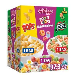 Kellogg's Cereal, Variety Pack 37.3 oz., 3 pk. - Picture 1 of 5