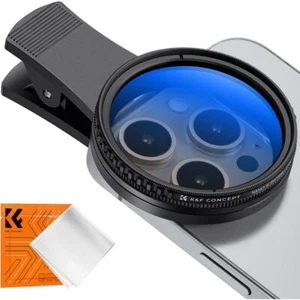 K&F Concept 52mm Clip-on CPL Phone Camera Lens Filter Kit, with iPhone 15 14 13 - Picture 1 of 7