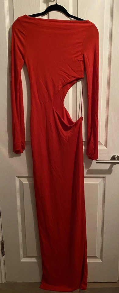 AQ/AQ Red Ford Long Cut Out Maxi Dress UK size 8 - Image 1 of 2