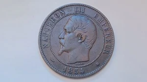 10 centimes 1854B. Bronze coin. France. Napoleon III. - Picture 1 of 3
