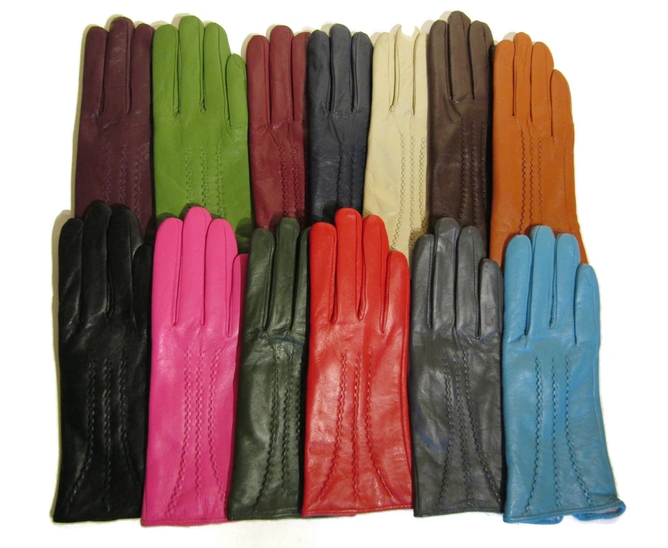 Womens Premium Real Super Soft Leather Gloves Fully Lined Gift Boxed Warm - Image 1 of 4
