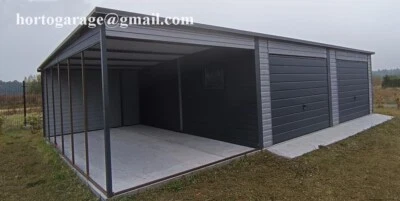 7,5x6 Blechgarage Fertighaus Metallgarage Moderngarage Fertiggarage Lagerraum - Bild 1 von 2