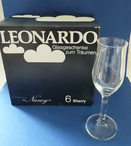 Leonardo NANCY  5 Sherrygläser im Karton Neu komplett 🌸 Vintage - Bild 1 von 5