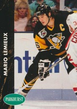1991-92 Parkhurst French #137 MARIO LEMIEUX - Pittsburgh Penguins