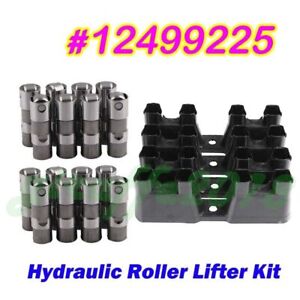 16pcs HL124 LS7 LS2 GM Performance Hydraulic Roller Lifters Kit w/ 4 Trays/