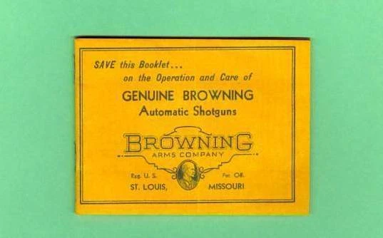 Browning Modelo A5 Años 20? años 30? Años 40? Reproducción manual del propietario anterior a 1962 Foto 1 de 1