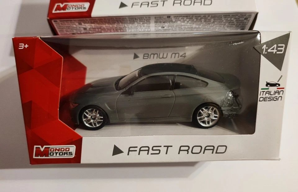 Die cast BMW Serie 4 - M4 grigia modellismo 1:43 Mondo Motors Italian design - Immagine 1 di 1