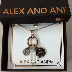 Alex and Ani Life Trio Necklace Rafaelian Rose Gold NWTBC - Picture 1 of 3