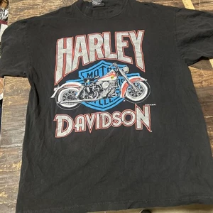 Harley Davidson Neon Sparkle Fun Wear Inc Motorrad USA T-Shirt Gr. XL Vintage Y2K - Bild 1 von 11