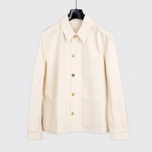 De Bonne Facture Size EU44 Undyed Organic Cotton Work Jacket Ecru - Picture 1 of 7