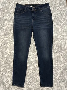 9th & Main Jeans Damen Größe 12 Blau Verwaschen Preppy Stretch Denim Hoher Bund - Bild 1 von 7