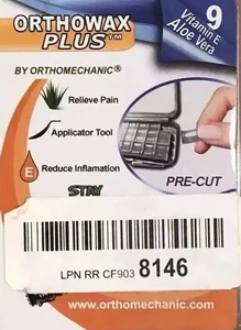 DENTAL ORTHODONTIC WAX FOR BRACE - NOW PRECUT - ORTHOWAX PLUS™ - Picture 1 of 1