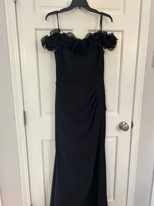 Xscape Shelley schulterfreies Chiffonkleid mit Rundhalsausschnitt - Bild 1 von 13