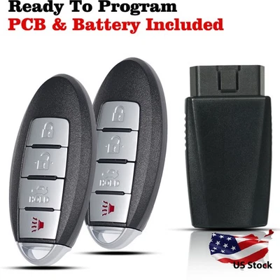 2 For 2013 2014-2019 Nissan Versa Sentra Smart Remote Key Fob CWTWB1U840 Pragram - Image 1 of 4