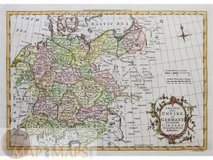 A New Map of the Empire of Germany. antique map. Gibson 1764 - Picture 1 of 3