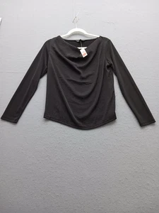 Banana Republic Women Cowl Neck Blouse Size XS Black Solid Stretch - Picture 1 of 12