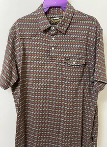 Camisa Polo Howler Brothers Para Hombre Talla X-Grande Western Rodeo Perla A Presión Geométrica - Imagen 1 de 3