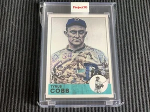 2021 TOPPS PROJECT 70 #628 TY COBB / LAUREN TAYLOR *ENCASED ART* TIGERS - Picture 1 of 2