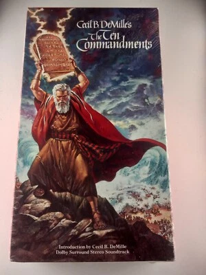 The Ten Commandments (VHS) 1956 Charlton Heston, Yul Brynner, Anne Baxter NEW Foto 1 de 3