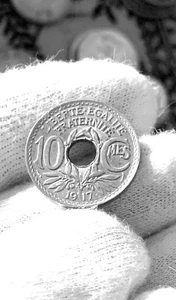 Rare First Year Mint 1917 10 Ten Centimes CMES BU Coin France Rep Suggested $35 - Picture 1 of 8