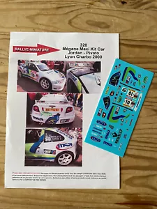 DECALS 1/43 RENAULT MEGANE JORDAN RALLYE LYON CHARBONNIERES 2000 RALLY - Foto 1 di 1