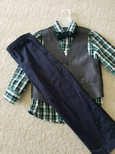 Nautica Boys' 4-Piece Vest Set with Dress Shirt, Bow Tie, Vest, & Pants: Size 6 - Picture 1 of 4