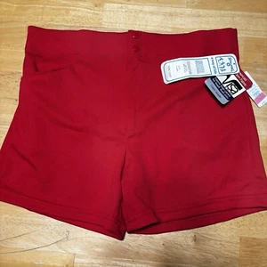 Vintage Spalding G350 XL 36-38 rot 4" Polyester Fitnessshorts hergestellt in den USA. - Bild 1 von 10