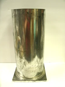 Round Pillar Candle Mold 6" x 12 1/2" - Metal - wick hole - Picture 1 of 7