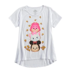 Girls Graphic Tee Disneys Minnie Mouse Marie Cheshire Cat size L NEW - Picture 1 of 1