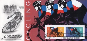 1996 #3119 CYCLING SOUVENIR SHEET OVERSIZE FDC ART CRAFT UA GEM! - Picture 1 of 1