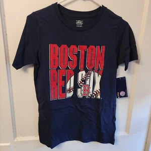 Boys Large 10/12 Boston Red Sox short sleeve tshirt navy - Picture 1 of 1