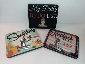 My Daily To Do List, Recipes, Shopping List Lot of 3 Pieces With Clips Preowned - Picture 1 of 8