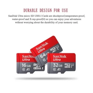 100% Original Sandisk MicroSD Card 128GB 32GB 512gGB 256GB 16G Micro TF Memory - Picture 1 of 6