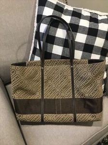 Authentic Coach Lozenge Tote Shoulder Bag Brown F12253 992 - Picture 1 of 12