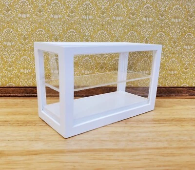 TOWN SQUARE MINIATURES Dollhouse Low Display Case for Bakery Store or Shop 1:12 Scale Furniture White