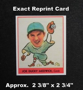 JOE "Ducky" MEDWICK 1938 GOUDEY GUM COMPANY Reprint Card #262 _ Exact Card (A)