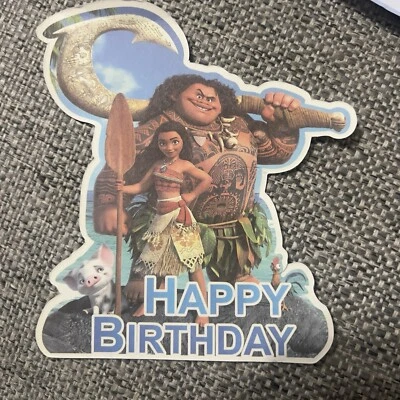 Topper de pastel Moana con adornos para cupcakes Foto 1 de 3