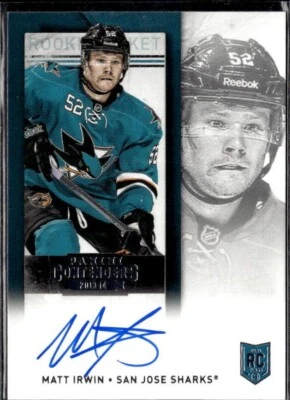 13/14 PANINI CONTENDERS ROOKIE AUTOGRAPH #203 MATT IRWIN RC - Image 1 of 2