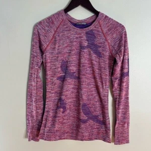 Oiselle Size Small Pink Purple Fitted Long Sleeve Performance Active StretchTop - Picture 1 of 6