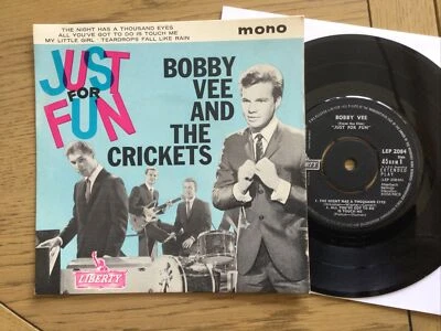Bobby Vee & The Crickets Just For Fun: Liberty LEP 2084 EP Vinyl EX Free UK Post - Image 1 of 4
